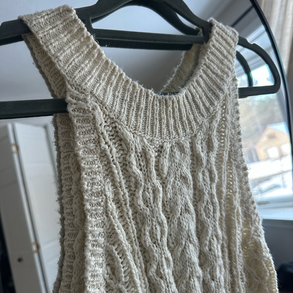 Together Cream Cable Knit Tank Top